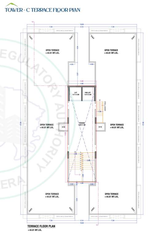  keshavam valley Block E Cluster Plan for Terrace Floor