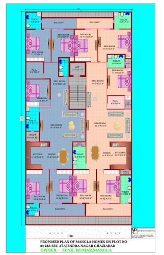  ultra-luxury-floors Ultra Luxury Floors Cluster Plan from 1st to 4th Floor