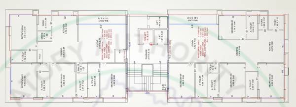  elements Building B Cluster Plan from 1st to 12th Floor