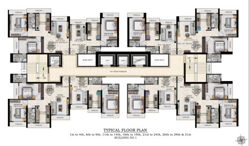  balaji-serenity Balaji Serenity Cluster Plan from 1st to 31th Floor