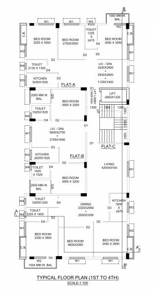  viraj Viraj Cluster Plan from 1st to 4th Floor
