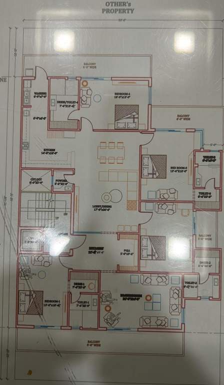  luxuries floors Srishti Luxuries Floors Cluster Plan from 1st to 4th Floor