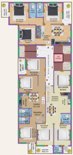  enclave Enclave Cluster Plan from 1st to 6th Floor