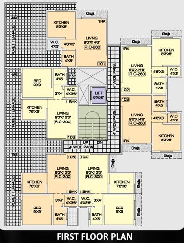  rohini-heights Rohini Heights Cluster Plan for 1st Floor