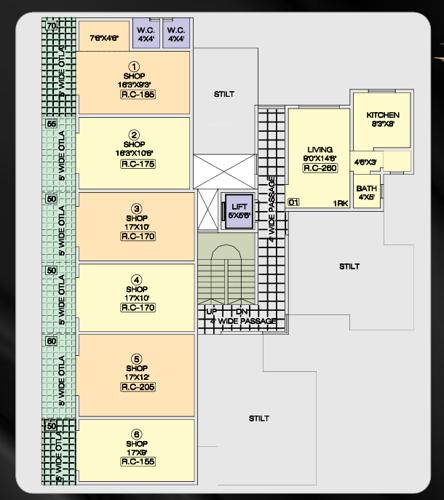  rohini-heights Rohini Heights Cluster Plan for ground Floor