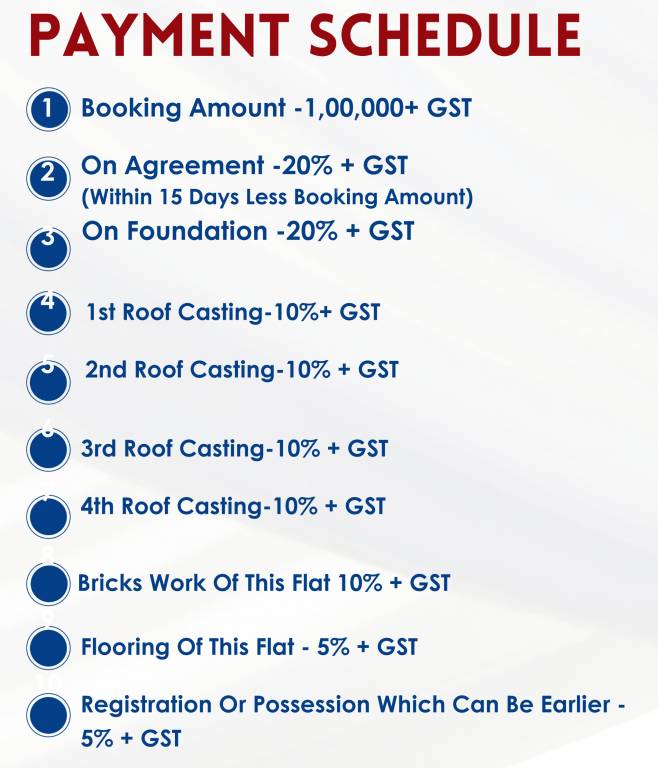 krishiv-residency Construction Linked Payment (CLP) Payment Plan
