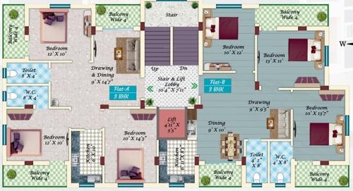 Iswara Cluster Plan from ground to 6th Floor iswara-apartment Iswara Cluster Plan from ground to 6th Floor