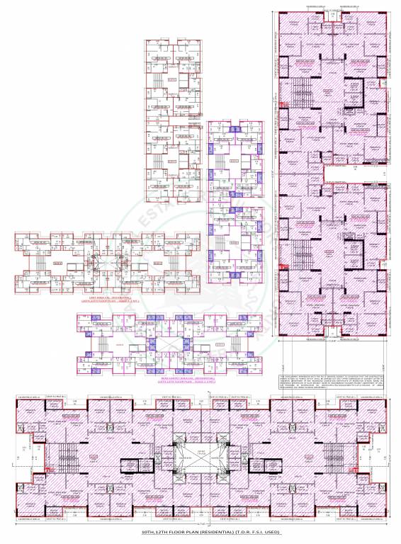  the amber Tower A,B,E,F Cluster Plan for 10th,12th Floor