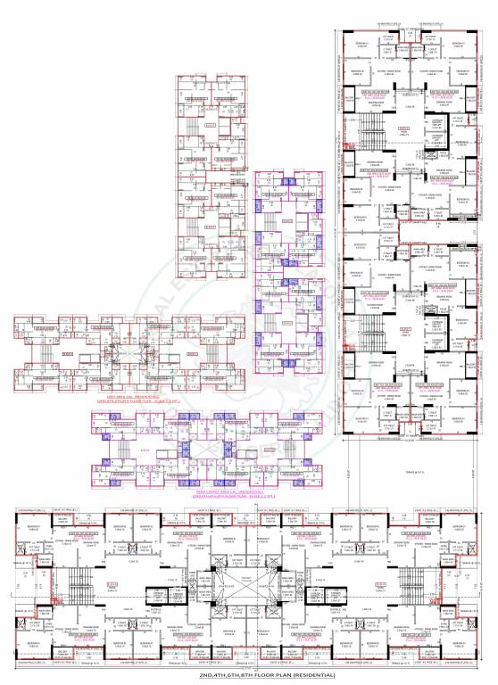  the amber Tower A,B,E,F Cluster Plan for 2nd,4th,6th,8th Floor