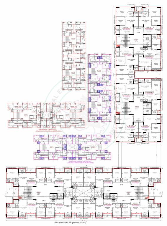  the amber Tower A,B,E,F Cluster Plan for 9th Floor