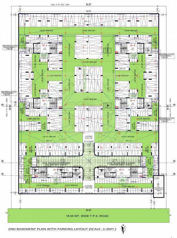  the amber Tower A,B,E,F Cluster Plan For Basement