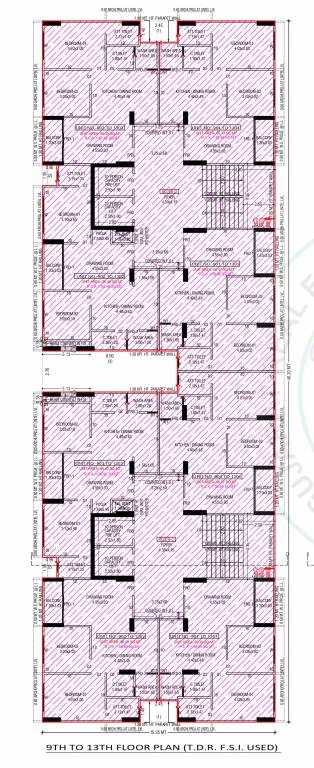  the amber Tower C,D Cluster Plan from 9th to 13th Floor