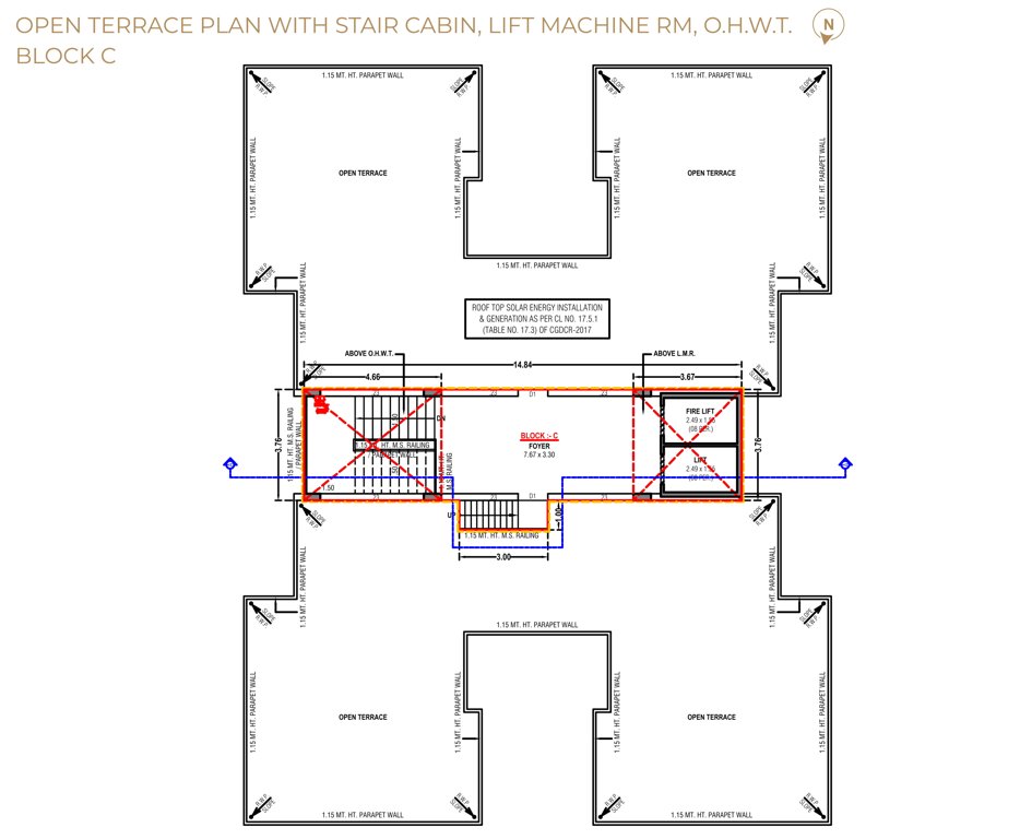  zyva residency Block C Cluster Plan for tarrace floor