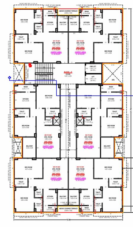  zyva residency Block E Cluster Plan for 7th Floor