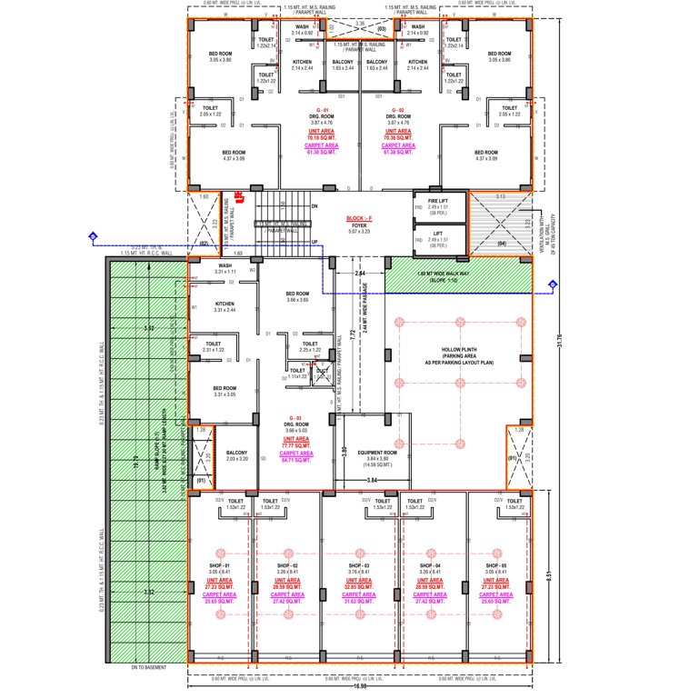  zyva residency Block F Cluster Plan for ground Floor