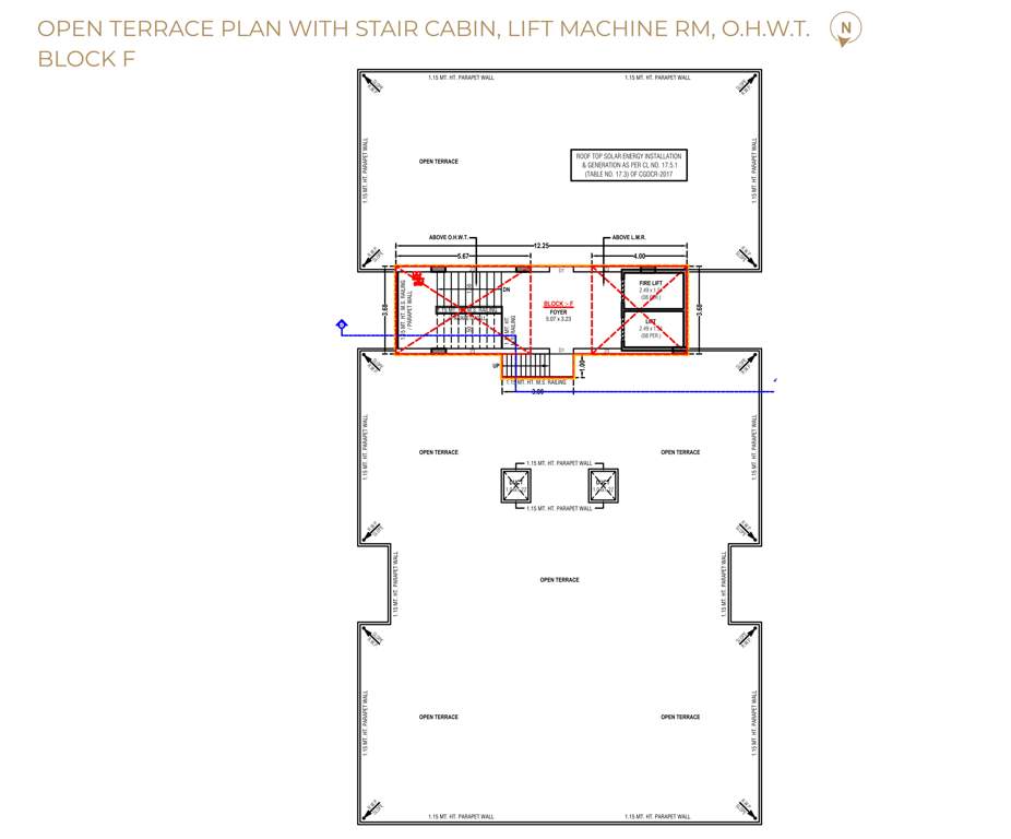  zyva residency Block F Cluster Plan for terrace floor