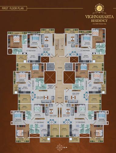  vighnaharta-residency Vighnaharta Residency Cluster Plan for 1st Floor