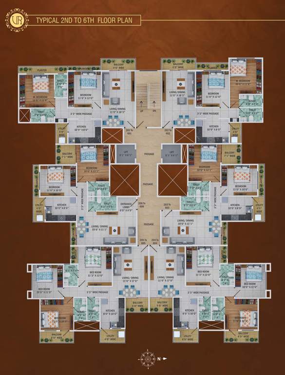  vighnaharta residency Vighnaharta Residency Cluster Plan from 2nd to 6th Floor