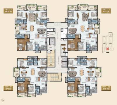  stone-ridge Tower 2 Cluster Plan For Typical Floor