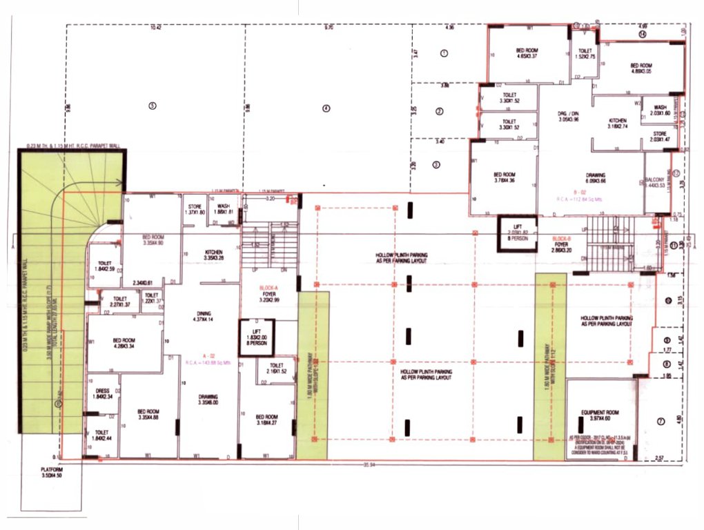  nakshatra nest Tower A,B Cluster Plan for ground Floor