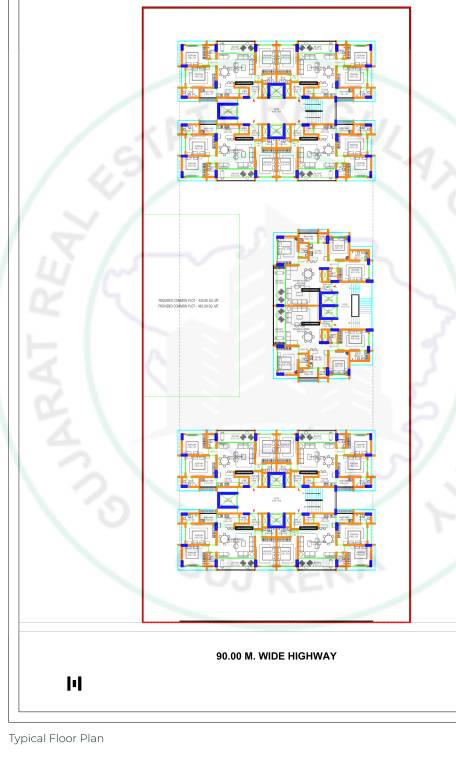  sapphire ii Block A B C Cluster Plan for typical Floor