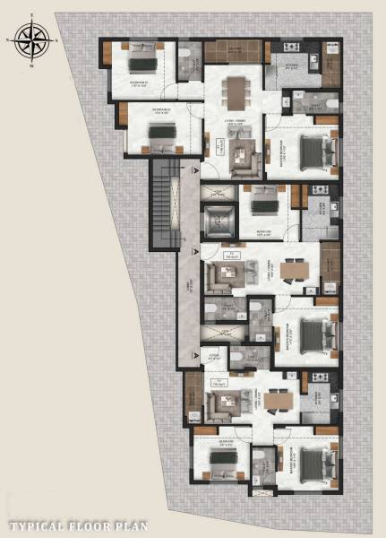  krithi Krithi Cluster Plan from 1st to 3rd Floor