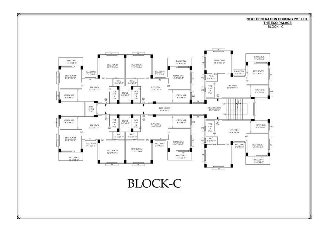  the eco palace TOWER C Cluster Plan