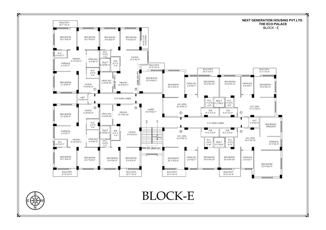  the eco palace TOWER E Cluster Plan
