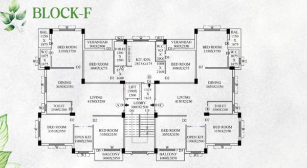  the-eco-palace TOWER-F Cluster Plan