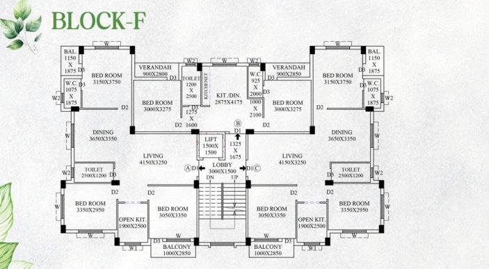  the eco palace TOWER F Cluster Plan