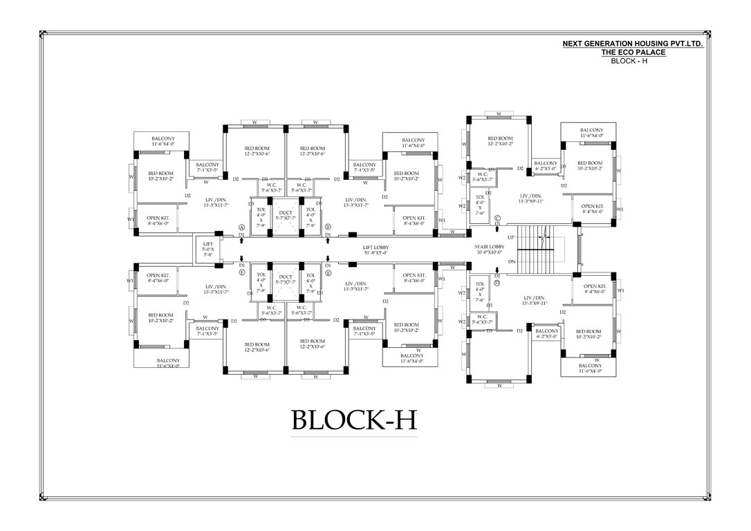 the eco palace TOWER H Cluster Plan