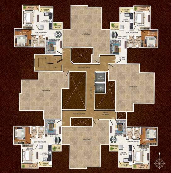 monarch residency Monarch Residency Cluster Plan for 6th Floor