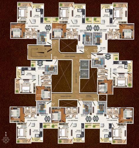  monarch-residency Monarch Residency Cluster Plan from 2nd to 5th Floor