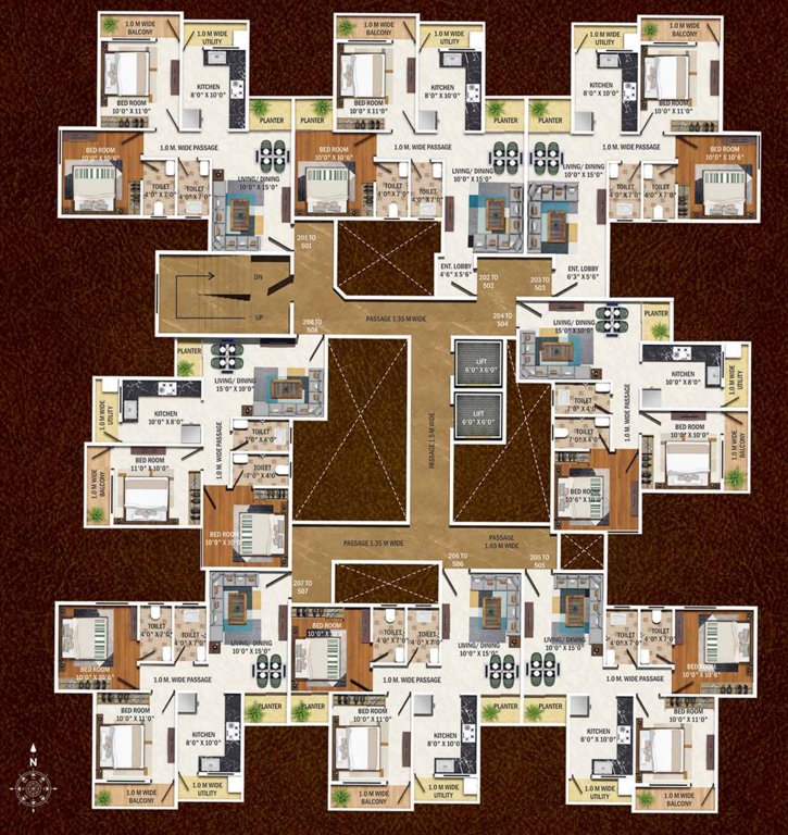 monarch residency Monarch Residency Cluster Plan from 2nd to 5th Floor