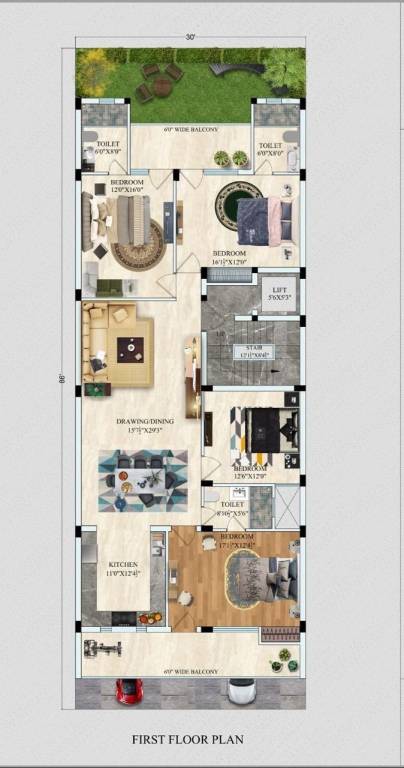  foors Richlook Foors Cluster Plan for 1st Floor