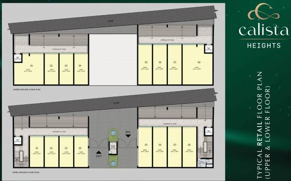  calista-heights-2 Cluster Plan for Typical Retail Floor Plan Upper & Lower Floor