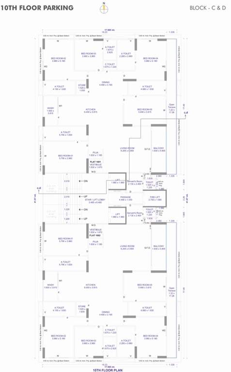  88 royals Building C & D Cluster Plan for 10th Floor
