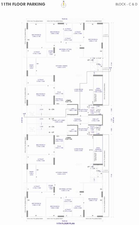  88 royals Building C & D Cluster Plan for 11th Floor