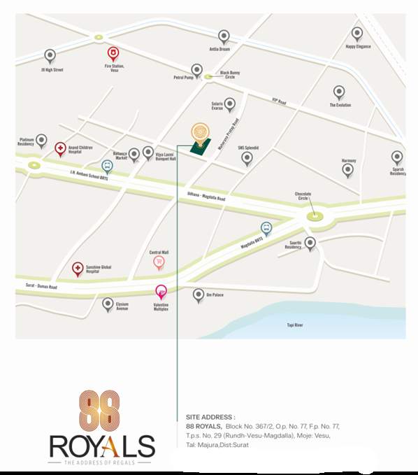  88 royals Location Plan