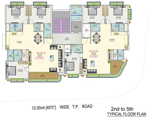 avenue-294 Tower A Cluster Plan from 2nd to 5th Floor