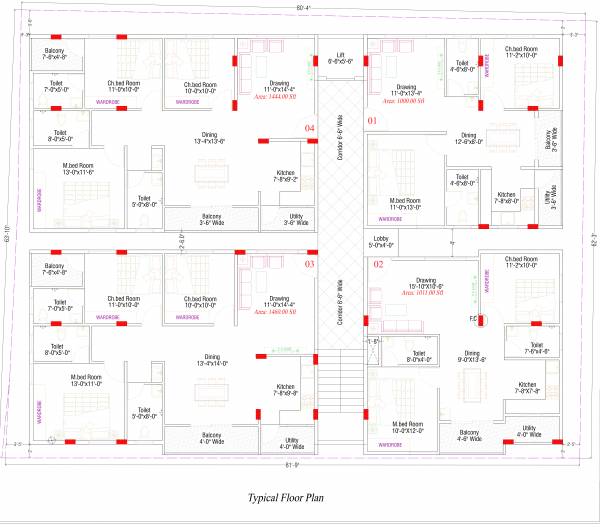  paradise PV Paradise Cluster Plan for Typical Floor