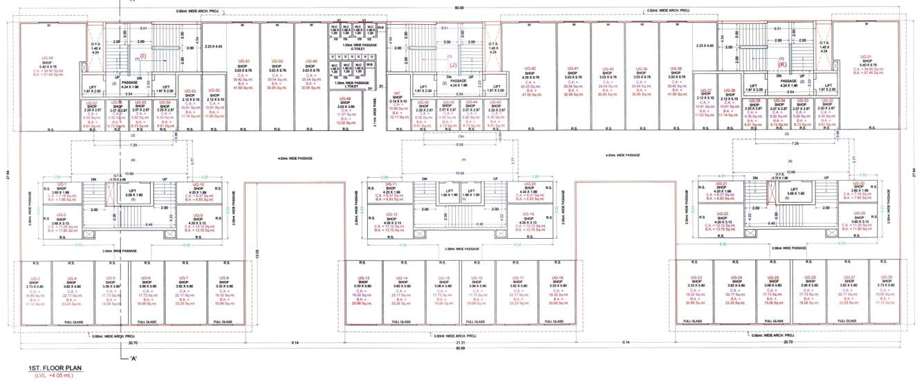 vacanza city Block I, J & K Cluster Plan for 1st Floor