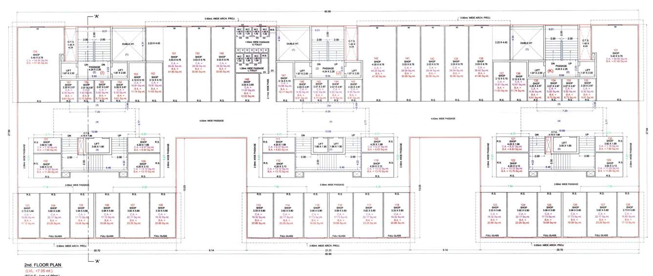 vacanza city Block I, J & K Cluster Plan for 2nd Floor