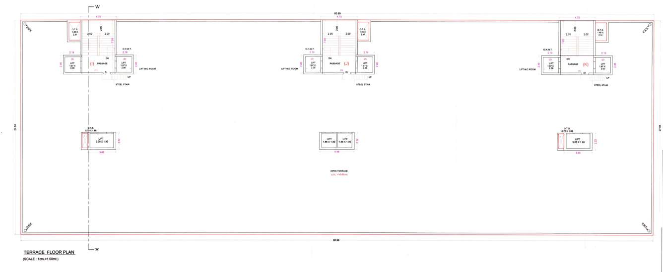 vacanza city Block I, J & K Cluster Plan for TerraceFloor