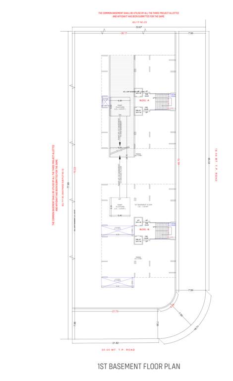  luxuria Block A, B Basement Plan for 1st Floor