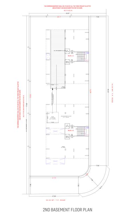  luxuria Block A, B Basement Plan for 2nd Floor