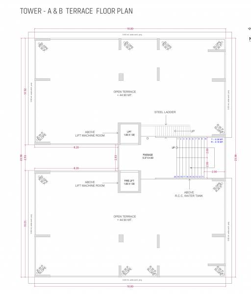  luxuria Block A, B Terrace Plan for ground Floor