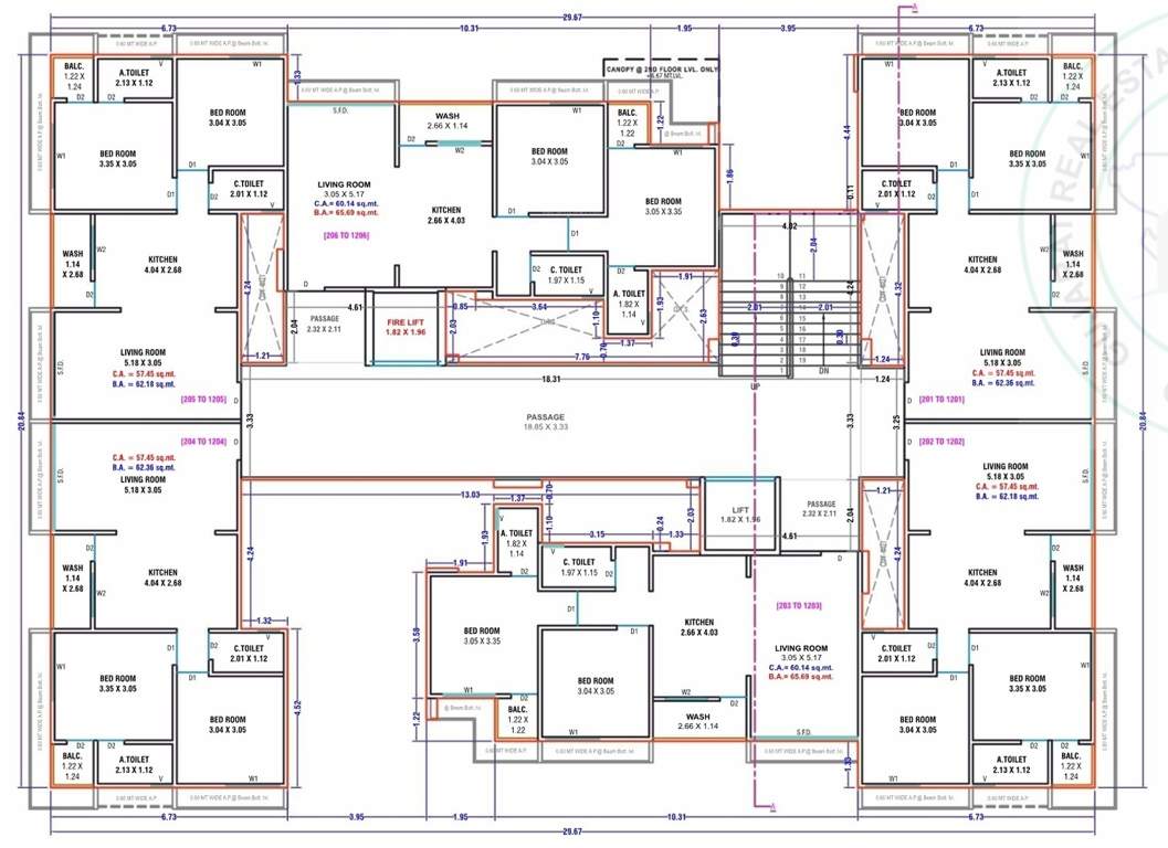 madhav heights Madhav Heights Cluster Plan from 1st to 12th Floor