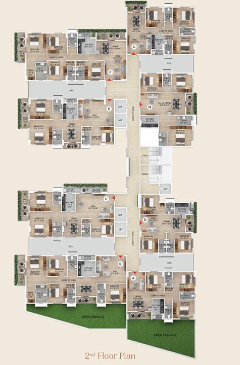  atreya A & B Cluster Plan for 2nd Floor