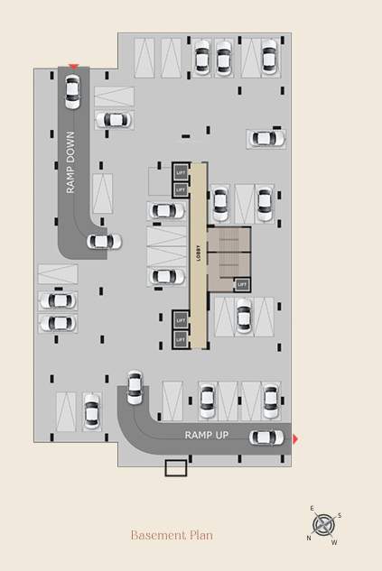  atreya A & B Cluster Plan for basment Floor